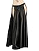 Dance Fairy Satin High Split Midi Skirt(No Belt),Black