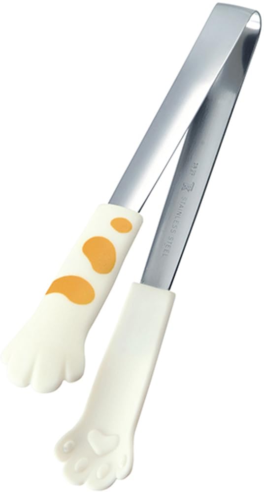 Miya Catch Cat Tongs, 4.75-Inch, White
