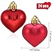 Boao 24 Pieces Heart Shaped Ornaments Valentine s Day Heart Ornament for Valentine s Day Decoration, 2 Styles