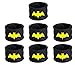 Superhero Slap Bracelets with Original Superhero Emblems for Party Supplies Favors (7 Pack)