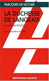 "La  duchesse de Langeais", Honoré de Balzac