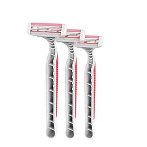 LetsShave Evior 3 Blade Plus Disposable Razor for Women (Pack of 3) | Painless Hair Remover for Women | Stainless Steel…