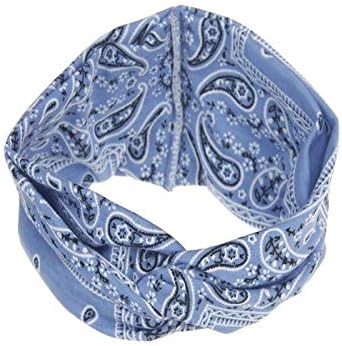 Aiserkly Women Yoga Sport Elastic Floral Hair Band Headband Turban Twisted Knotted Hair Accessories