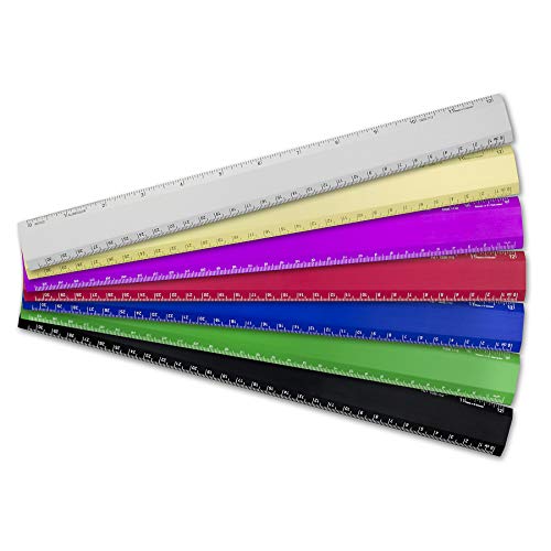 Alumicolor 1112-2 Aluminum Desk Ruler, 12IN, Gold