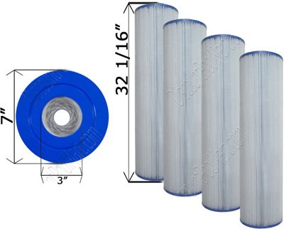 4 Pack New Unicel C-7472 Clean & Clear 520 Cartridge Filters PCC130 FC-1978