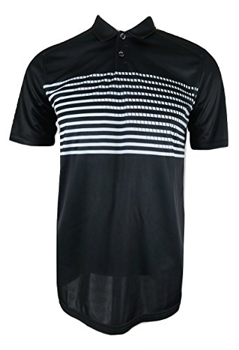 Oakley canyon stripe golf polo shirt, black/white, size…
