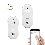 Smart Wifi Plug, Fsmart Two Pack Wireless Outlet Socket Swith App Remote Control No Hub Require Compatible Amazon Alexa