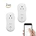 Smart Wifi Plug, Fsmart Two Pack Wireless Outlet Socket Swith App Remote Control No Hub Require Compatible Amazon Alexa