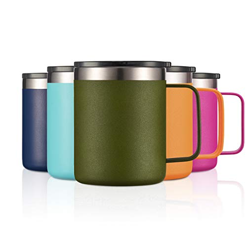 12oz Stainless Steel Insulated Coffee Mug with Handle, Double Wall