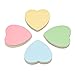4PCS Heart Shaped Sticky Notes, Colored Sticky Notes Pink Red Blue Cute Fun Love Self-Adhesive Note for Kids School Classroom Office College (Heart)