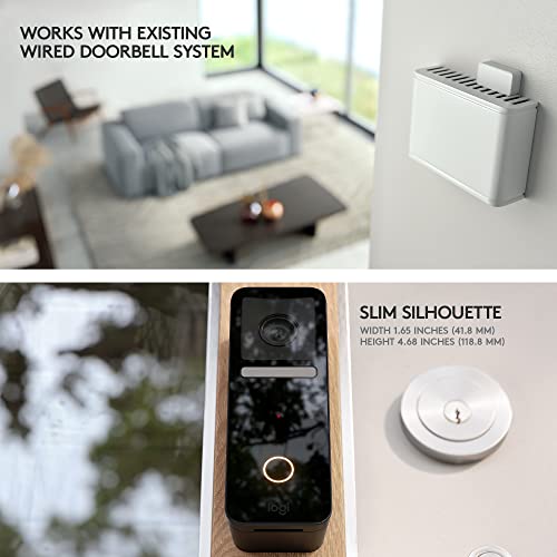 Logitech Circle View Apple HomeKit enabled Wired Doorbell with