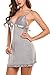 Avidlove Women Lingerie Lace Babydol V Neck Sexy Sleepwear Grey