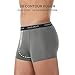 David Archy Men's 4 Pack Ultra Soft Comfy Breathable Bamboo Rayon Trunks Underwear No Fly (Gray/Khaki, M)