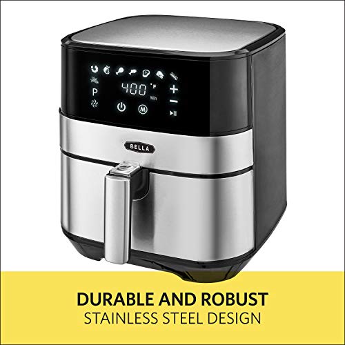 BELLA (14734) Touchscreen Air Fryer, 5.3 Quart, Stainless Steel