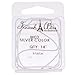 Beadaholique Medium French Wire Bullion, 14-Inch, Silver