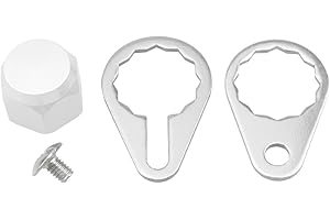 YUNDXI Fishing Reel Handle M8 Screw Nut Caps Aluminum Alloy Locking Plate Bearing Cover Kit for Left and Right Hand Plate DIY Fishing Accessory