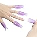 Sunmore 10 PCS Acrylic Nail Polish Remover Clips Caps, Reusable Finger Nail Art Polish Remover Wrap Tool, Nail Art Soak Off Cap Clip, Purple