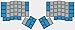 YMDK XDA Blue Gray Blank Full Keyset For MX Mechanical Keyboard Steelseries Ergodox Filco Cosair Noppoo Planck IKBC Vortex core (Ergodox)