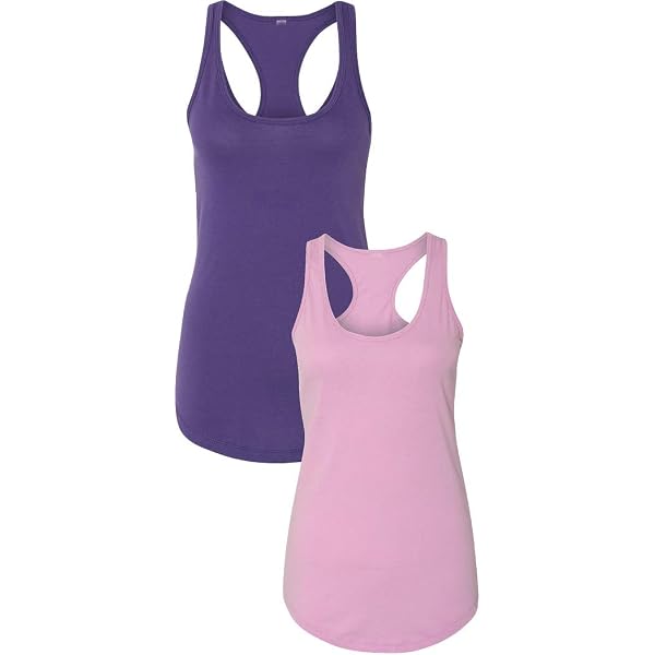 Next Level Apparel Women's Ideal Racerback Tank - Purple-Banana Color, 60% Cotton 40% Polyester, Size Small