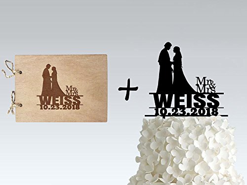 Click Here to See More Images Bundle: Cake Topper + Wedding Guest Book - inspired by Star Wars