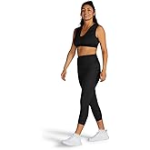 Tommie Copper Lower Back Support Compression Capri Leggings for Women, Flattering Fit, Sweat Wicking, Breathable
