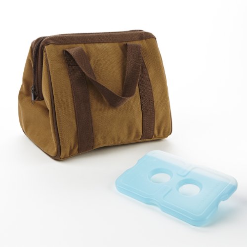 Fit & Fresh Men's Big Phil Insulated Lunch Bag with Ice Pack, Brown
