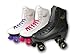 Owlsome Classic High Top Boot Style Soft Faux Leather Roller Skates for Adult & Youth