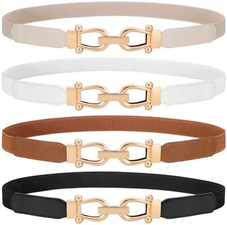 4 Pack Women Skinny Belt for Jeans Pants 0.55\