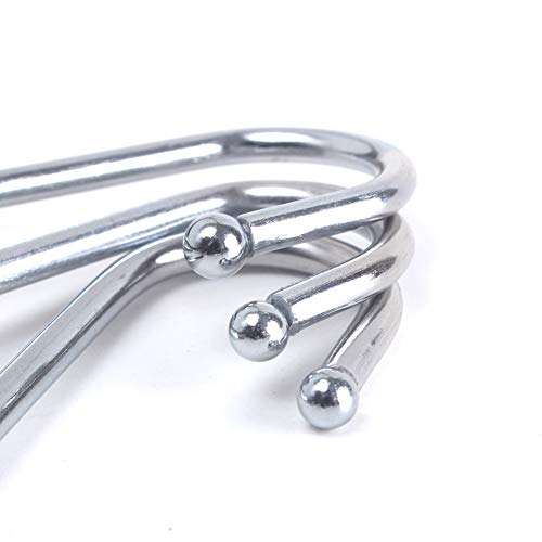 Z Zicome S Shaped Hooks for Hanging, Stainless Steel Hanger Hooks for Kitchen, Bathroom, Bedroom and Office, 12 Pack