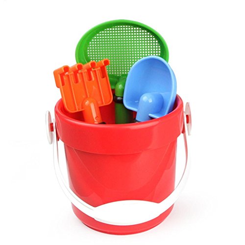Boofab 4PC Random Cartoon Tiny Beach Sand Tools Toys Bucket Set Children Outdoor Toys