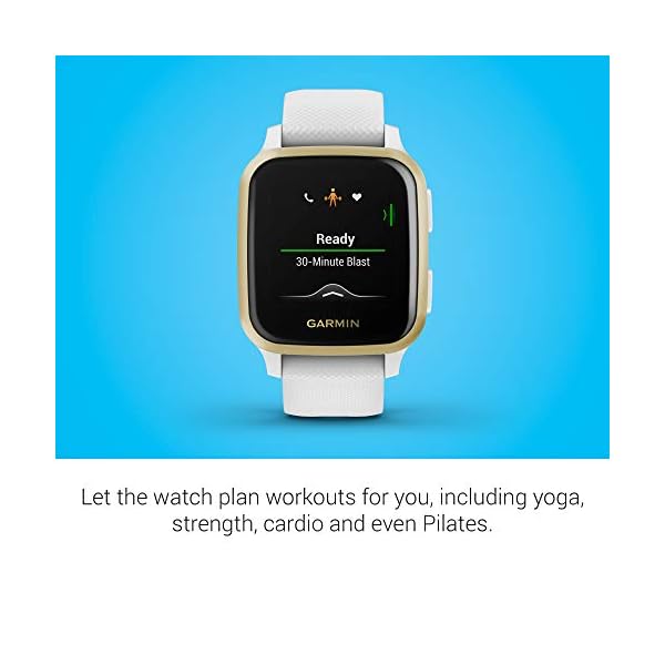 Garmin Venu Sq GPS Smartwatch with All-day Health Monitoring and Fitness Features, Built-in Sports Apps and More, White…