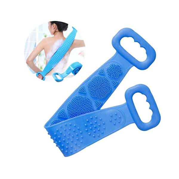 Yolistar-Silicone-Bath-Body-Brush-Body-Back-Shower-Scrubber-Long-Bath-Brush-for-Shower-Exfoliating-SPA-Massage-Skin-Care-Cleansing-Easy-to-Clean-Lathers-Well-Eco-Friendly Yolistar Silicone Bath Body Brush, Body Back Shower Scrubber Long Bath Brush for Shower Exfoliating SPA Massage Skin…