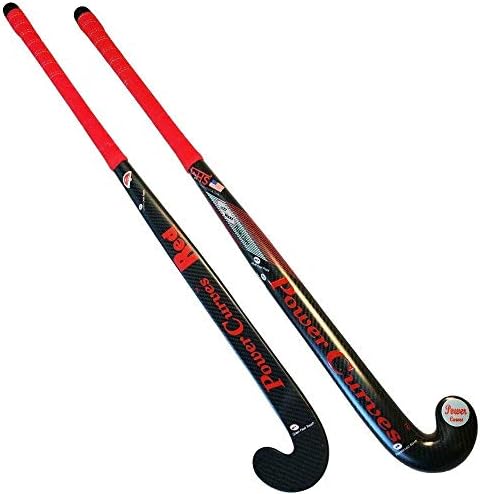 Field Hockey Stick Composite RED Curve Outdoor 90% Carbon Extreme Low Bow Light