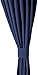 Amazon Basics Room Darkening Blackout Window Curtain with Rod Pocket and Tie Back, 52 x 84 Inches, Navy Blue - Set of 2
