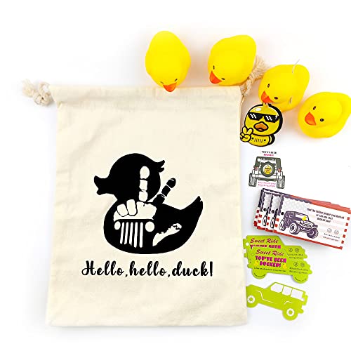 LANBAIHE You've Been Ducked Duck Duck bag Rubber Duck Burlap