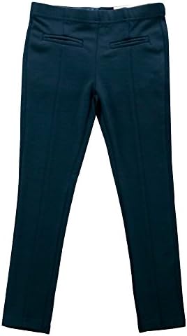 Topprom Girl's Slim Legging Lycra Roma Fabric for 4y-7y (7Y, Dark Green)
