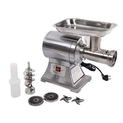 1100W Commercial #22 Industrial Electric Meat Grinder Food Processor,1HP, Silver