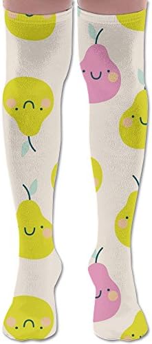 XHjdszfhso226 NEW Yellow Pink Pear Spring Women Knee Warm Leggings Socks - Men's Sports Socks