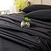 SONORO KATE Bed Sheet Set Super Soft Microfiber 1800 Thread Count Luxury Egyptian Sheets 18-Inch Deep Pocket Wrinkle and Hypoallergenic-4 Piece(King Black)