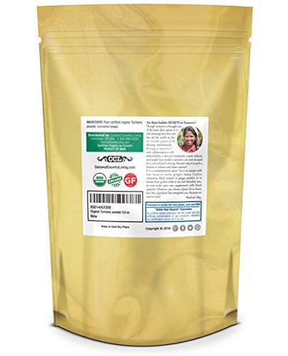 100% Organic Ground Turmeric Root Powder Raw with Curcumin, 3.5 Oz, Non-GMO, USDA Certified, Gluten and Hexane Free… - Image 3