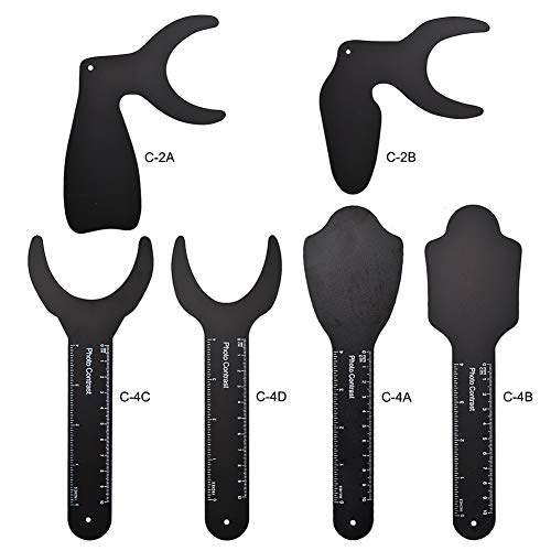 Angzhili 6 Pcs Dental Intraoral Photography Black Background Plate Dental Photo Contrast Image Contraster Kit Dental Tool