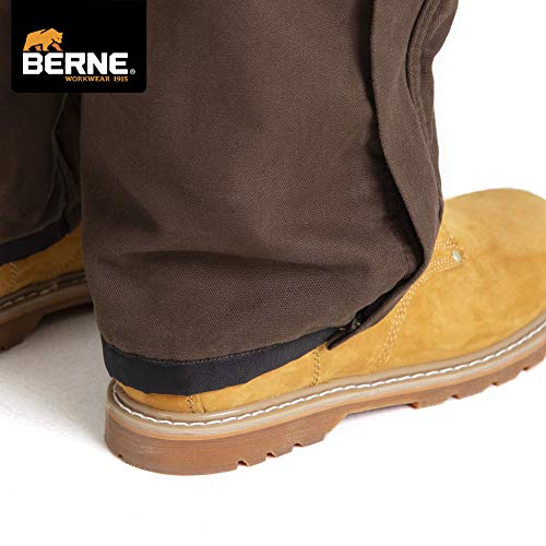 Berne Men's Deluxe Insulated Bib Overall, Large Tall, Olive Duck