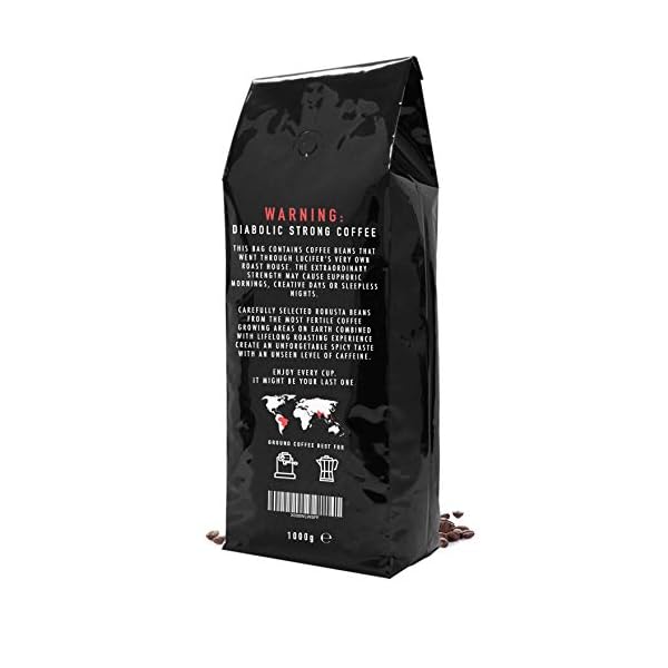 LUCIFERS ROAST Kaffee by KIQO aus Italien - sehr starker Espresso - säurearm - für Filterkanne oder French Press - 100… – Bild 3