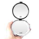 Compact Mirror,E'YOBE 1X/10X Lighted Magnifying Mirror, - 4.13 Inches Travel Makeup Mirror,Daylight LED,Compact,Portable for Purses