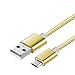 TekSonic [3 Pack] 3ft Heavy Duty Micro USB to USB Cable Nylon Braided Quick Charge Cable/Cord for Wall Chargers and Data Sync Cable Charge Compatible with Android, Samsung, HTC, LG, Nokia, Motorola