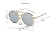 GAMT Polarized Aviator Sunglasses Round Mirrored Colored Lens for Women Gold Frame Silver Lens