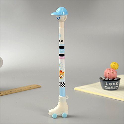 Cute Kawaii little Skating child shape Kawaii Random Color Shipping Ball point Pens For students school supplies (6)