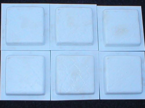 Set of six 4x4 Leather Texture Tile Trim Molds #0933-6