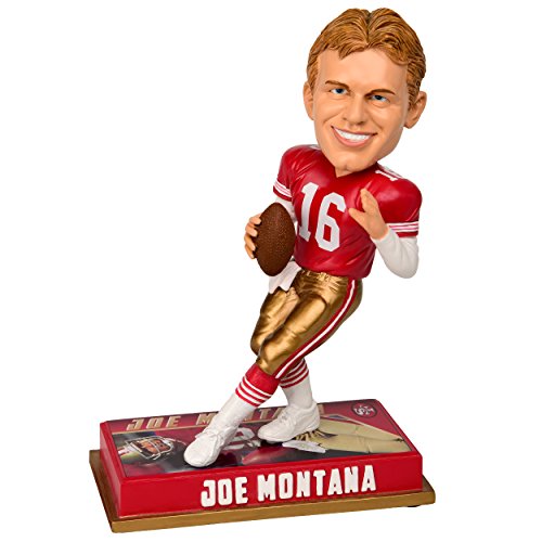 NFL San Francisco 49ers Joe Montana #16 Retired Player Bobble, 8", Team Color