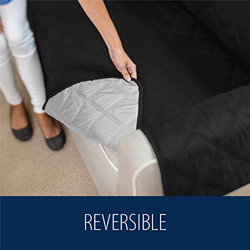 MIGHTY-MONKEY-Premium-Reversible-Large-Sofa-Protector-for-Seat-Width-up-to-70-Inch-Furniture-Slipcover-2-Inch-Strap-Couch-Slip-Cover-Throw-for-Pets-Dogs-Kids-Cats-Sofa-Black-Gray